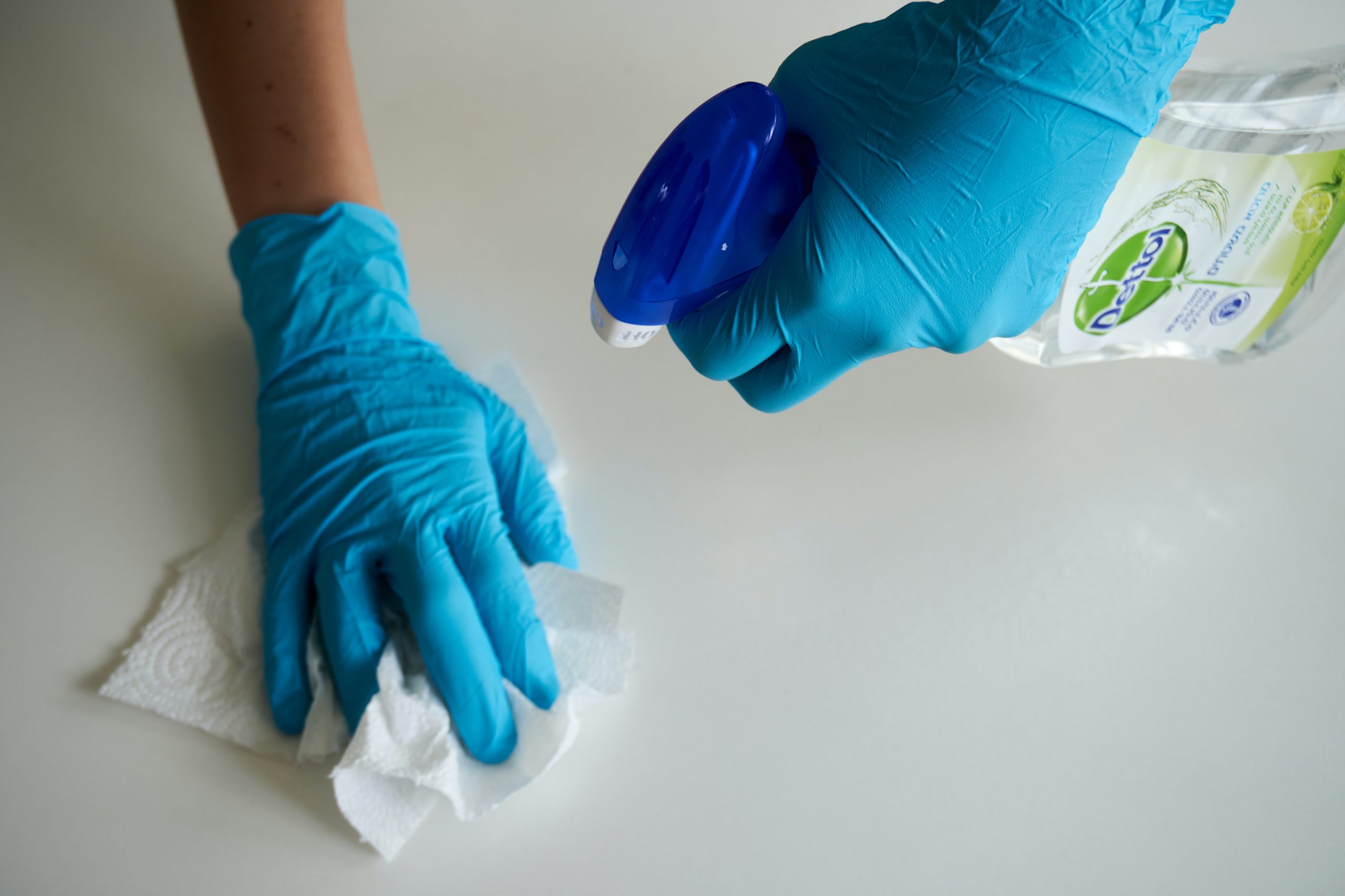 cleaning product on counter